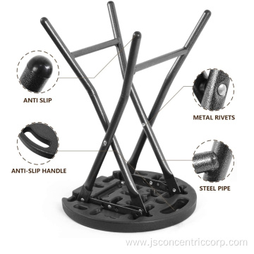 Lightweight metal and plastic foldable stools